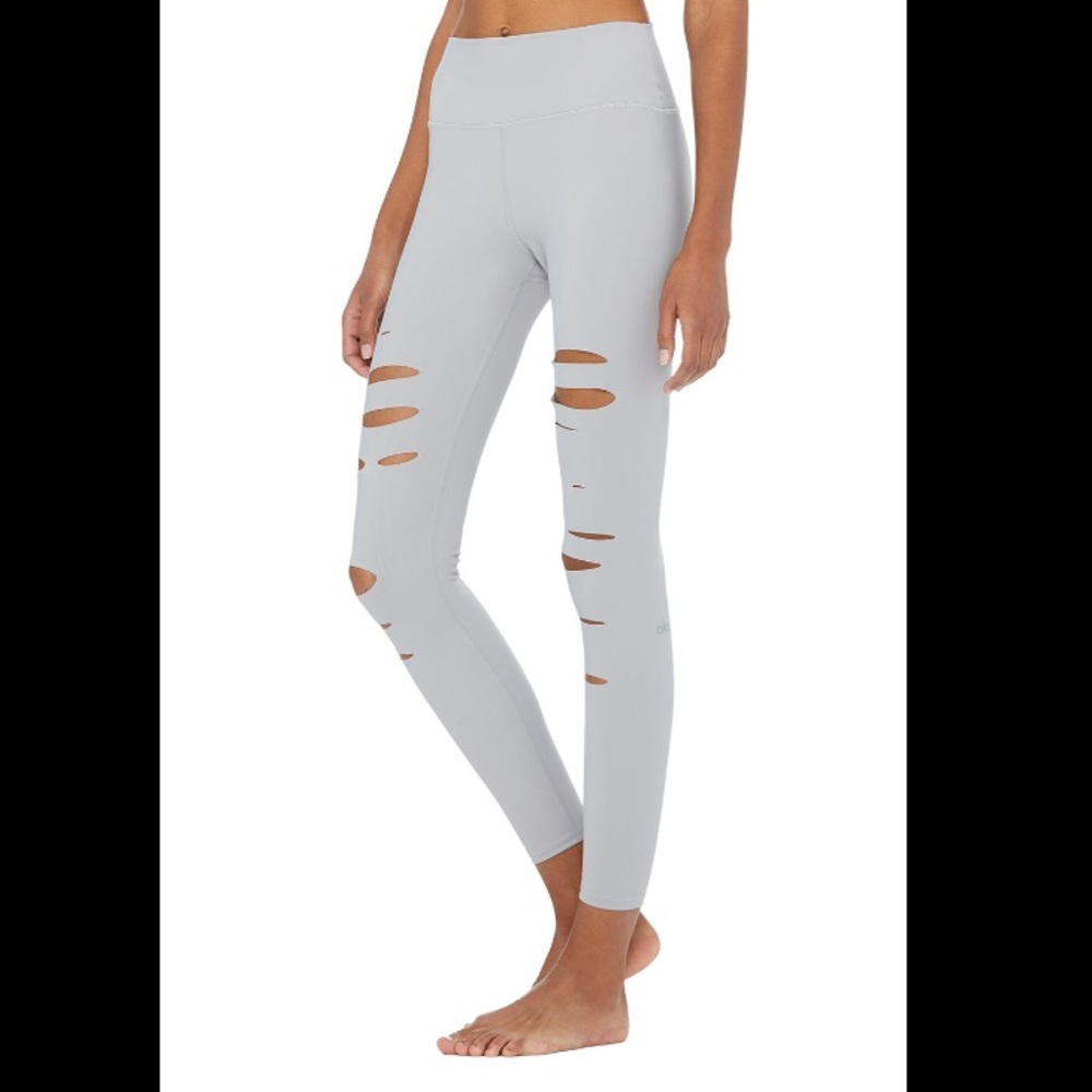 Gray ALO Warrior Yoga Pants